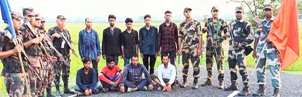 দিনাজপুর বিরল সীমান্তে আটক ৯ বাংলাদেশিকে বিজিবির কাছে হস্তান্তর করেছে বিএসএফ