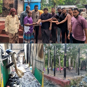 ক্ষতিগ্রস্ত পরিবারের পাশে রাজিব জাফর চৌধুরী